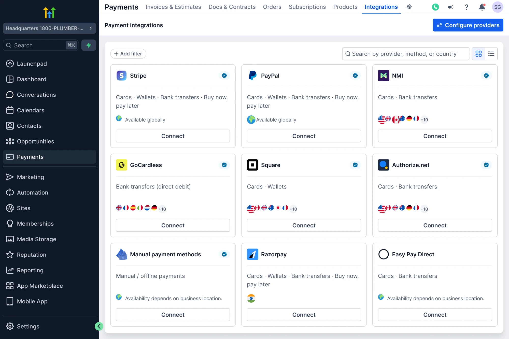 Provider directory
